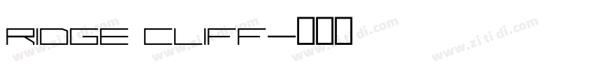 ridge cliff字体转换